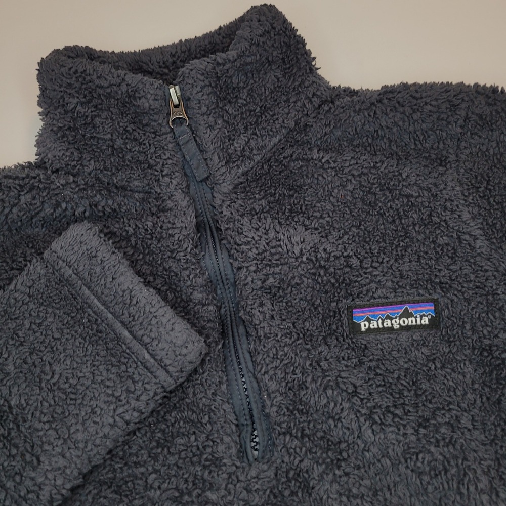 Patagonia Los Gatos 1/4 Zip Pullover Womens Small Smolder Blue Excellent Fleece